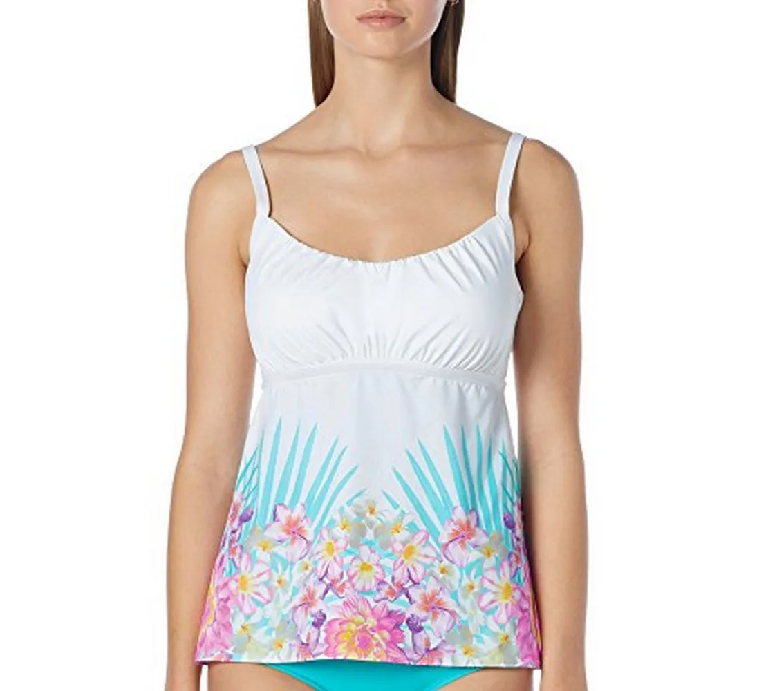 Coco Reef Women Tropical Escape Perfect-Fit Underwire Tankini Top, 34F