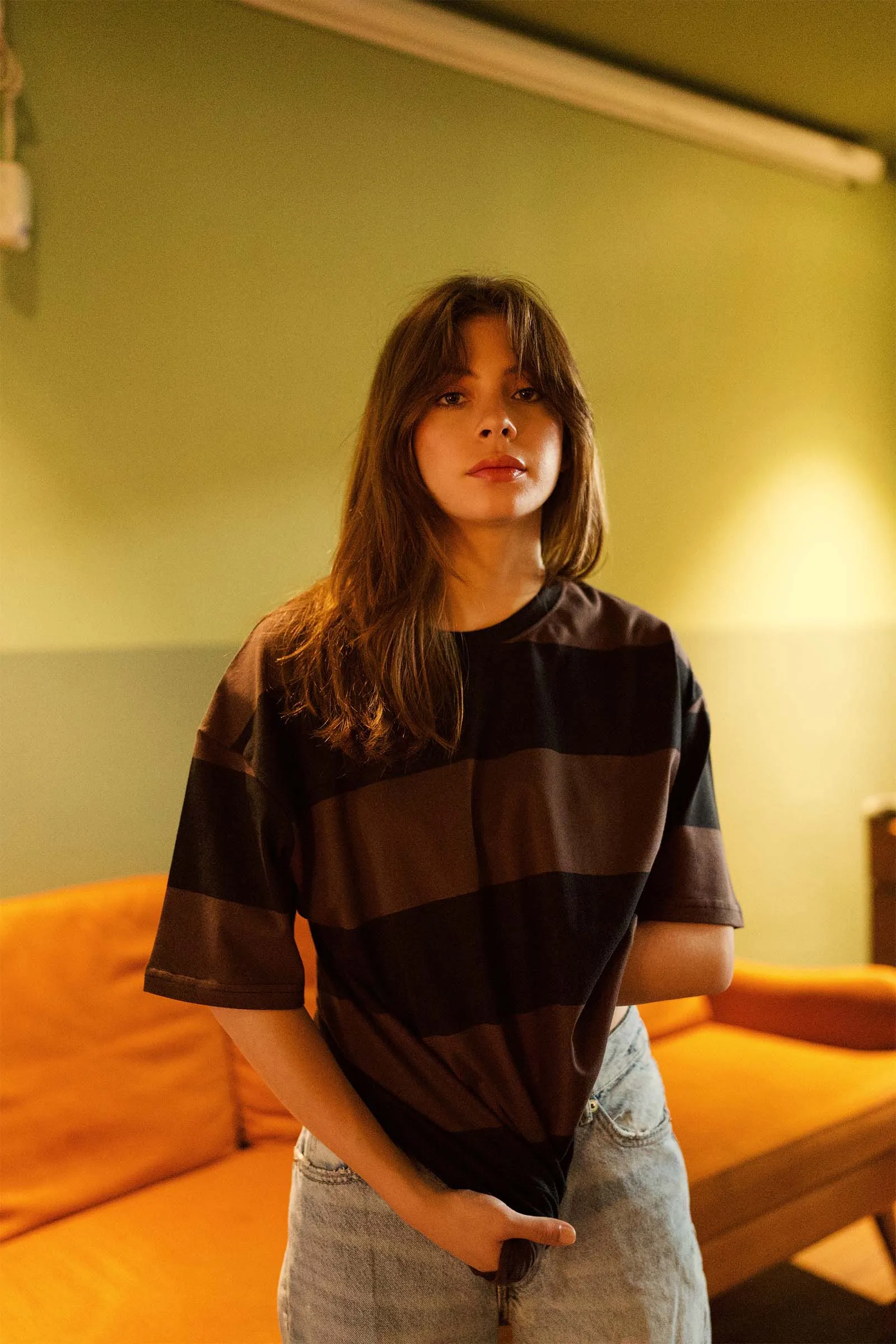 Coco Stripes Heavyweight Oversized T-shirt