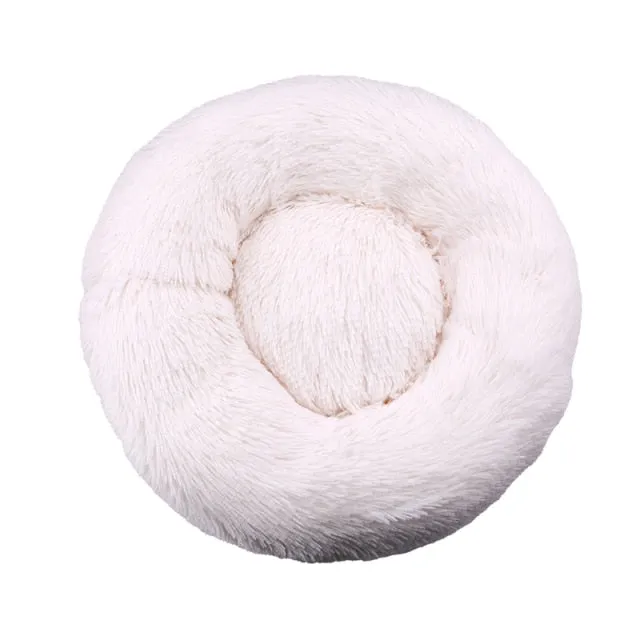 Comfortable Donut Round Ultra Soft Washable Pet Cushion Bed