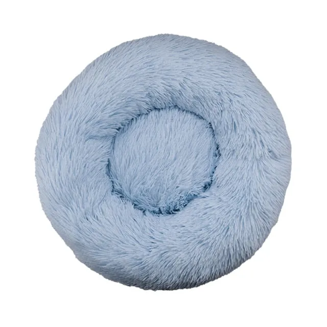 Comfortable Donut Round Ultra Soft Washable Pet Cushion Bed