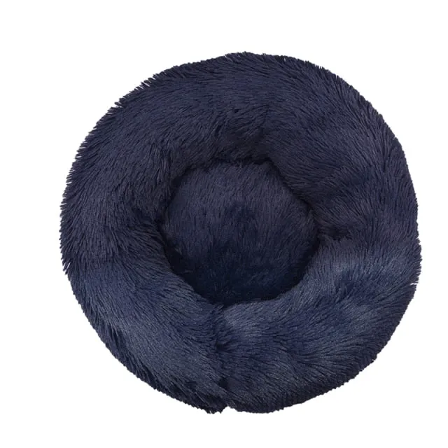 Comfortable Donut Round Ultra Soft Washable Pet Cushion Bed