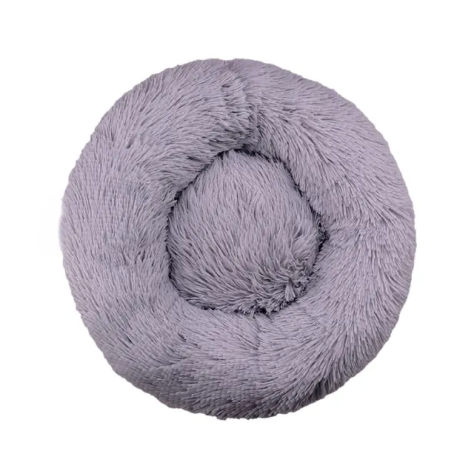 Comfortable Donut Round Ultra Soft Washable Pet Cushion Bed