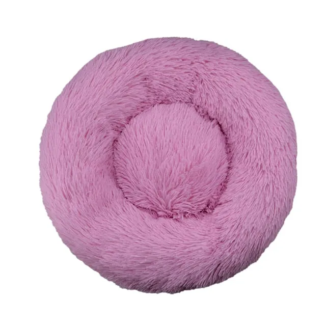 Comfortable Donut Round Ultra Soft Washable Pet Cushion Bed