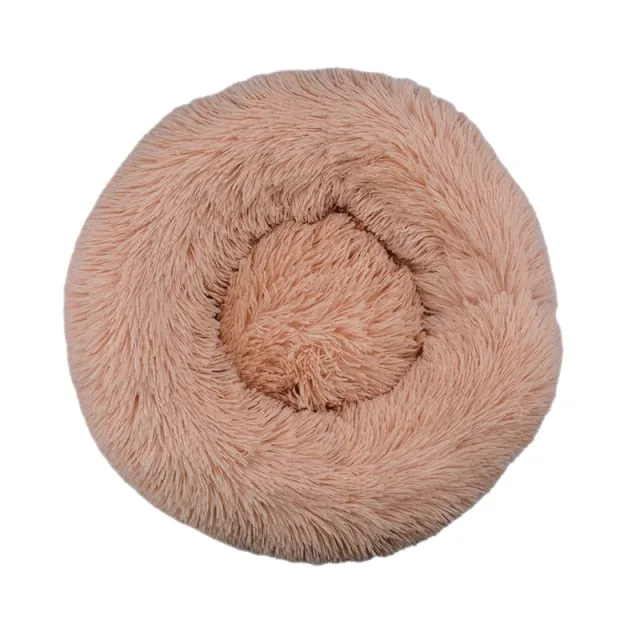 Comfortable Donut Round Ultra Soft Washable Pet Cushion Bed