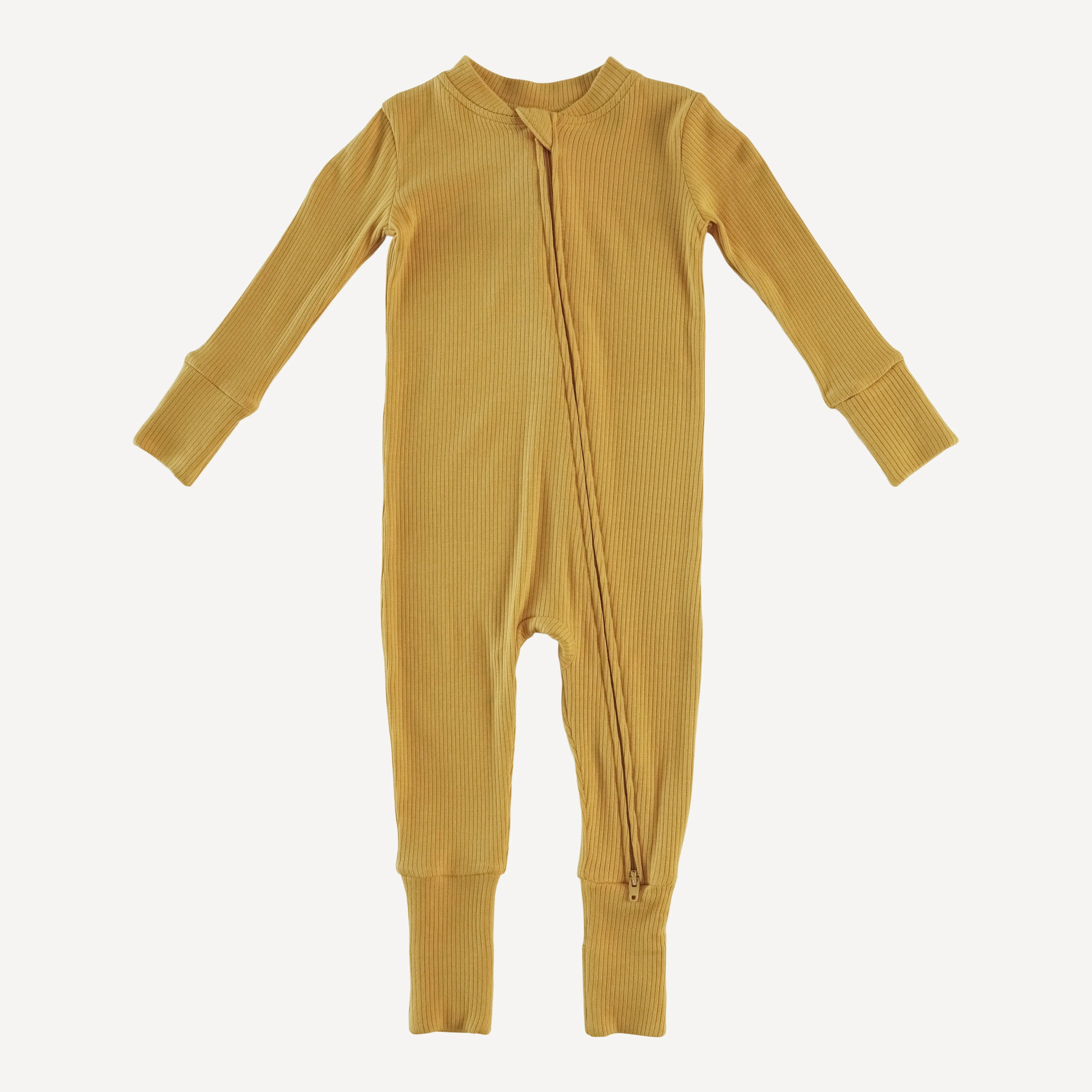 convertible zippy pjs | honey mustard | modal skinny rib