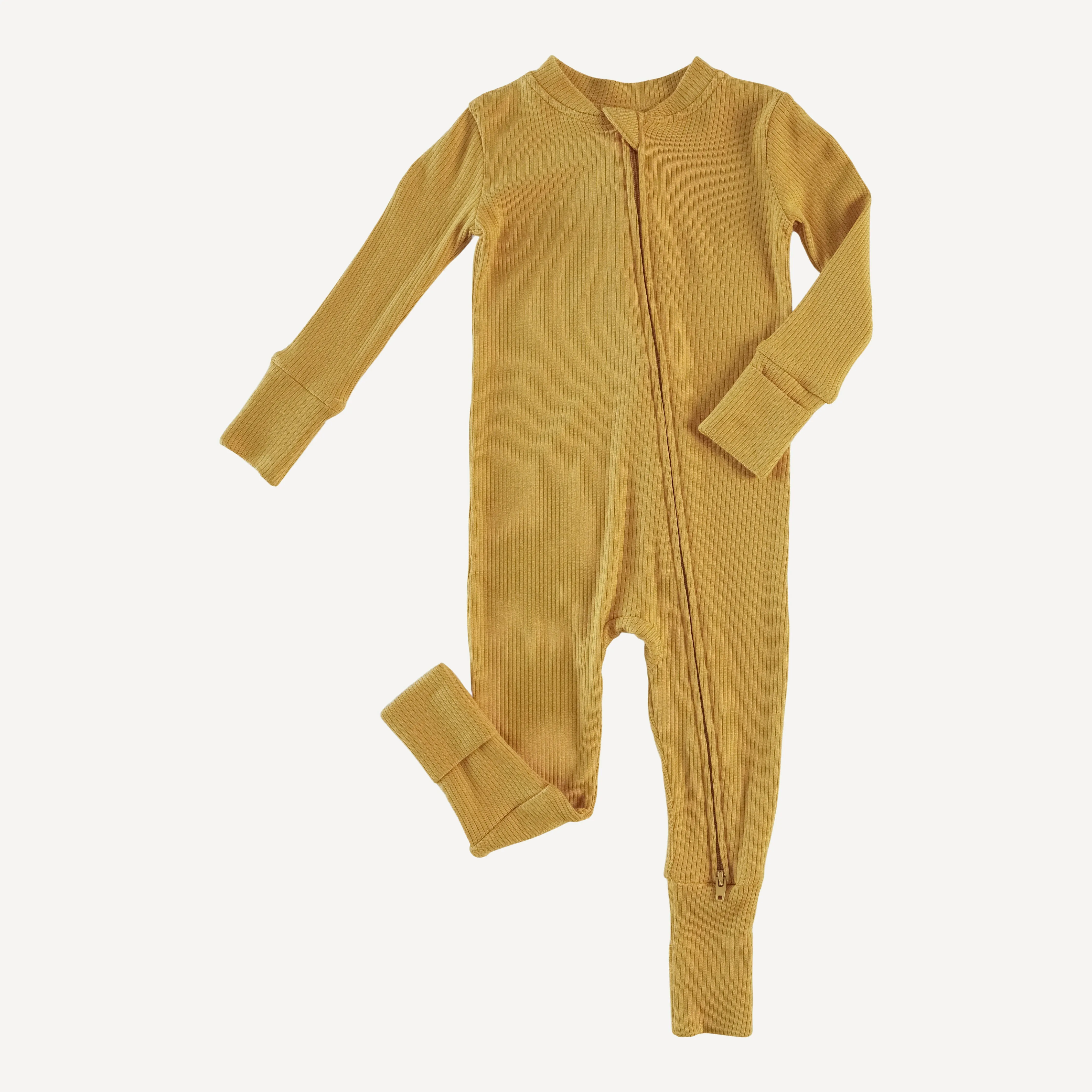 convertible zippy pjs | honey mustard | modal skinny rib