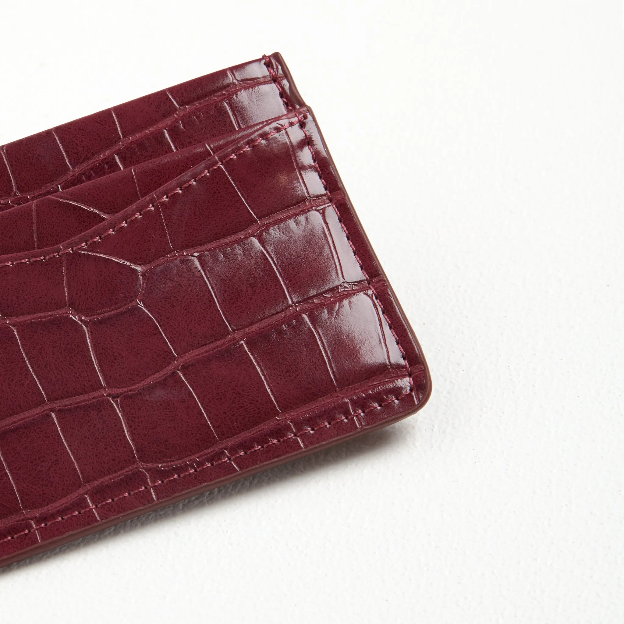 Croc Leather Cardholder and Keyring Gift Set