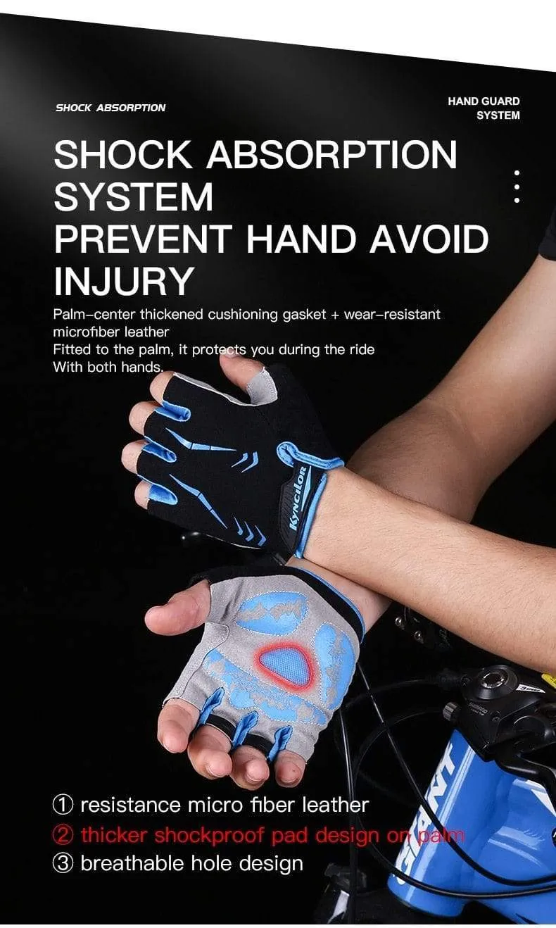 Cycling Anti-slip Anti-sweat Men Women Half Finger Gloves Breathable Anti-shock Sports Gloves MTB Bike Bicycle Glove