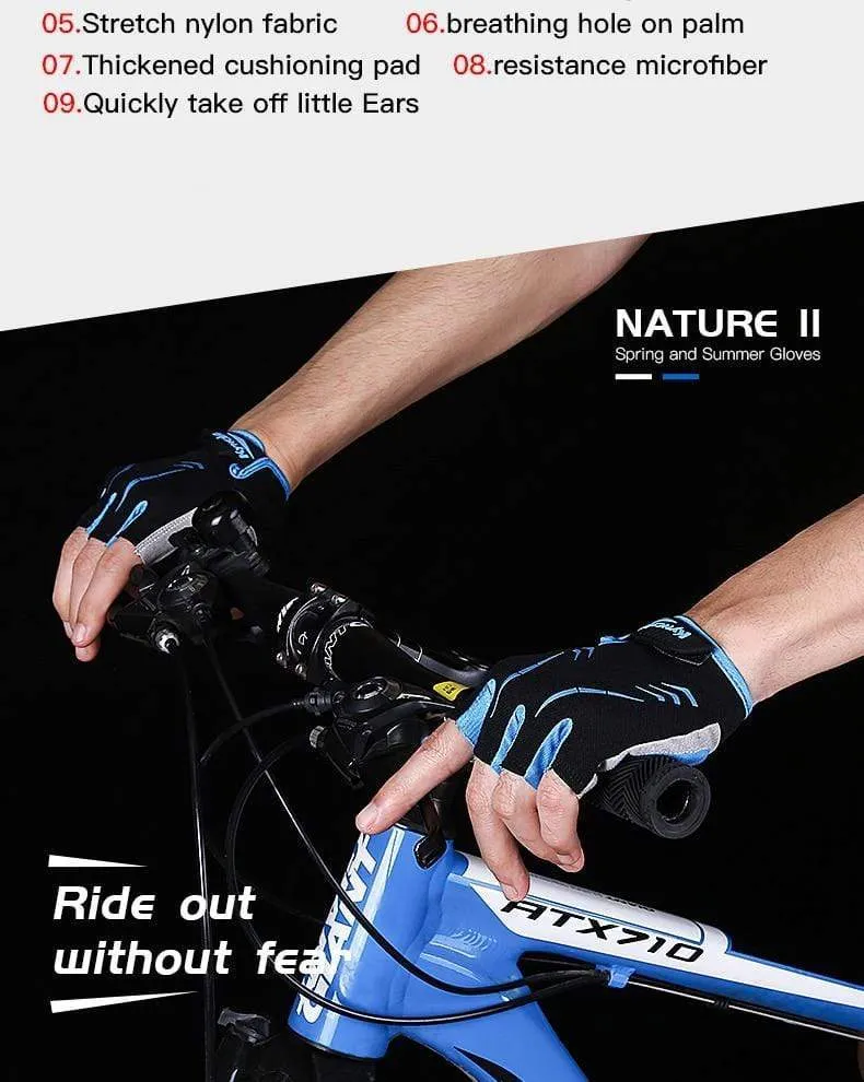 Cycling Anti-slip Anti-sweat Men Women Half Finger Gloves Breathable Anti-shock Sports Gloves MTB Bike Bicycle Glove