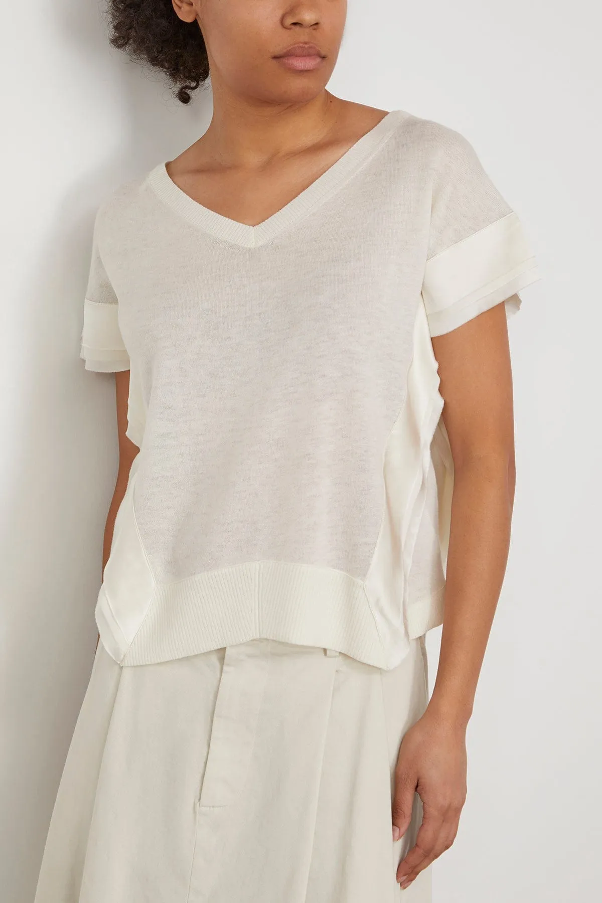 Delicate Statements Pullover in Shaded White