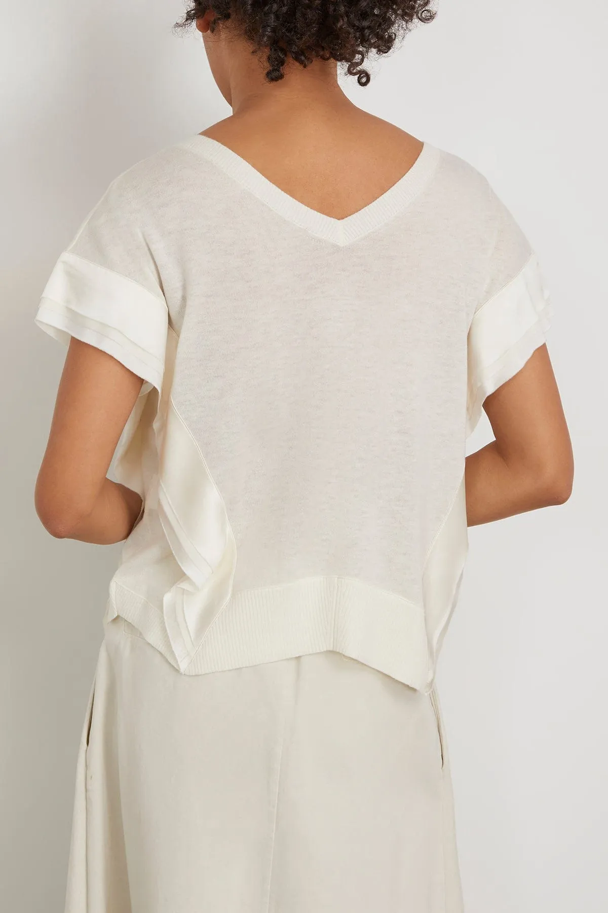 Delicate Statements Pullover in Shaded White