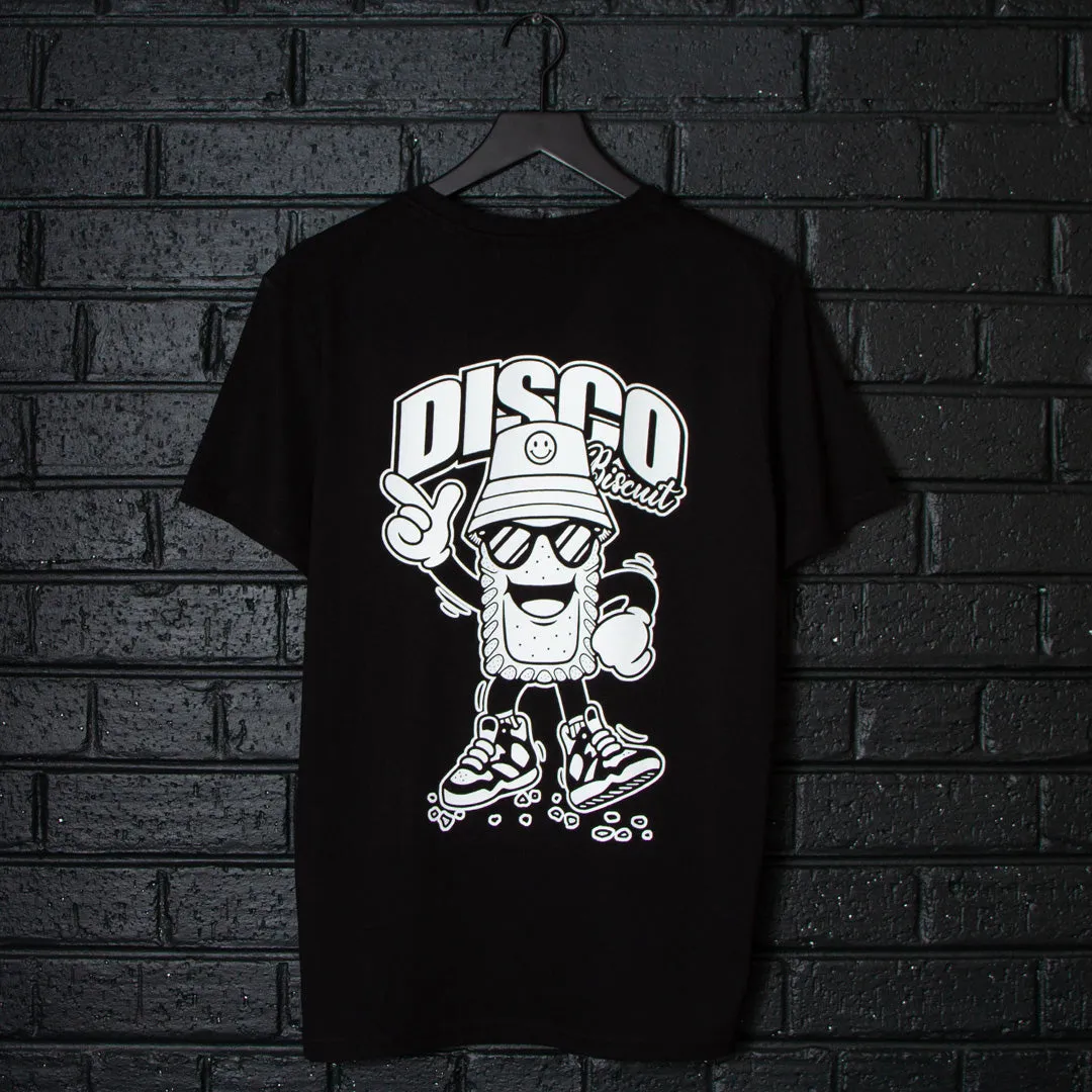 Discoff Biscuit Back Print - Tshirt - Black