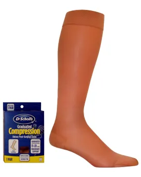 Dr. Scholl's Unisex Surgical Weight Microfiber 15-20 mmHg Closed Toe Knee Highs, Clearance