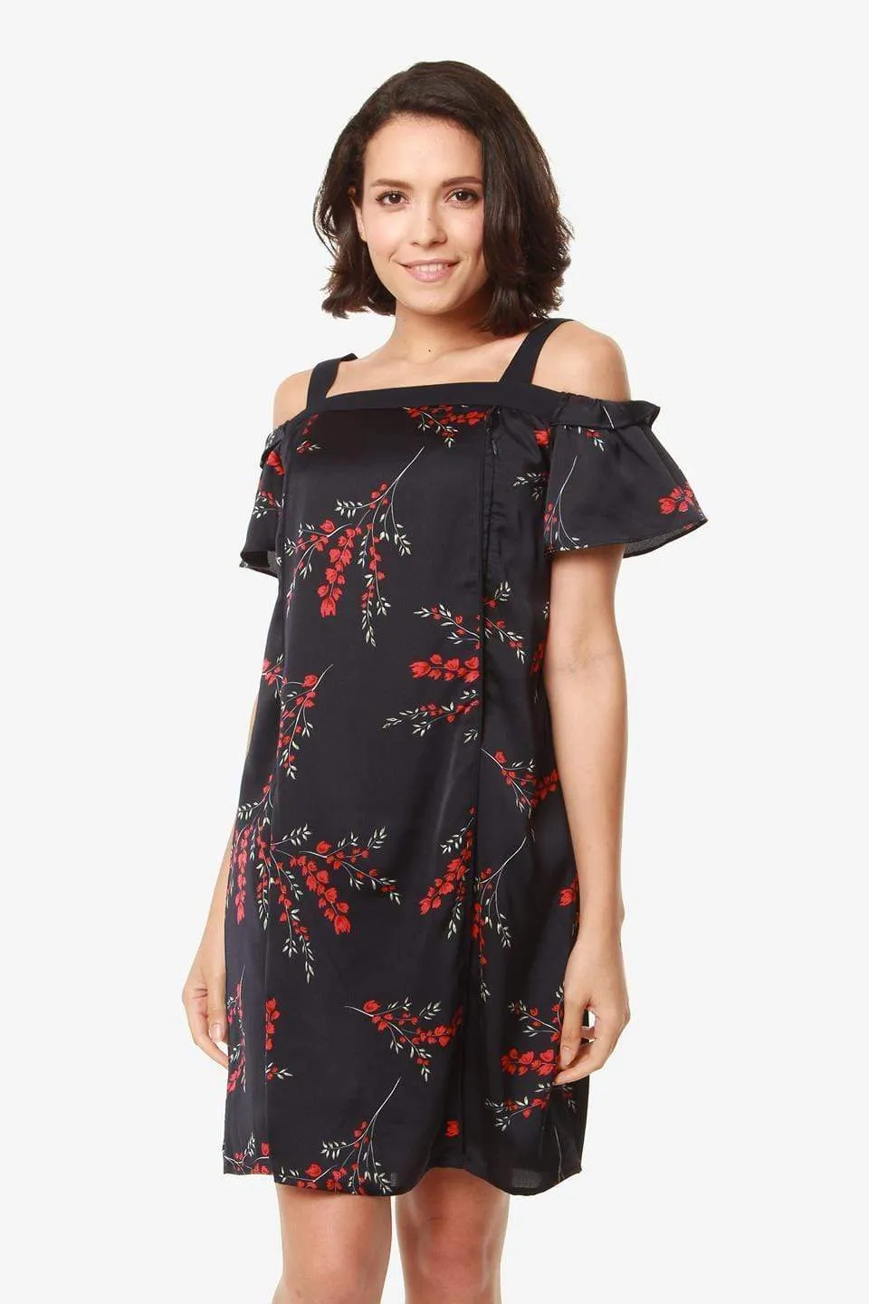 Dyna Maternity Dress Navy Floral