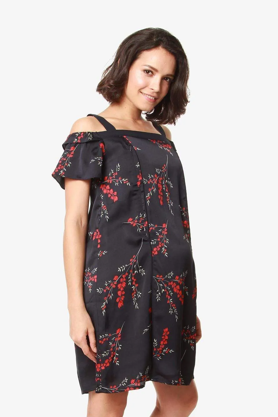 Dyna Maternity Dress Navy Floral