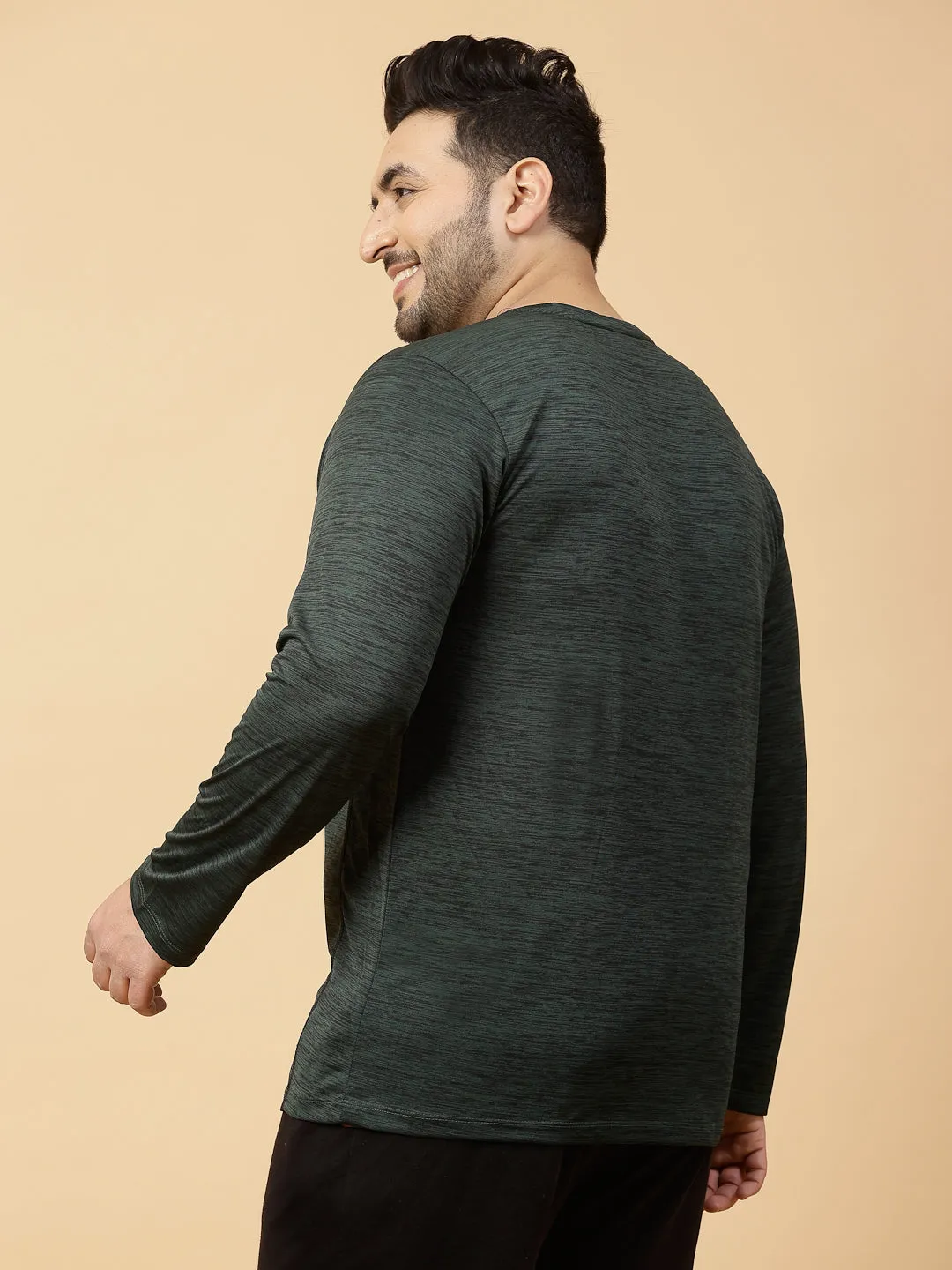 Dynamic Drape Solid Polyester T-Shirt