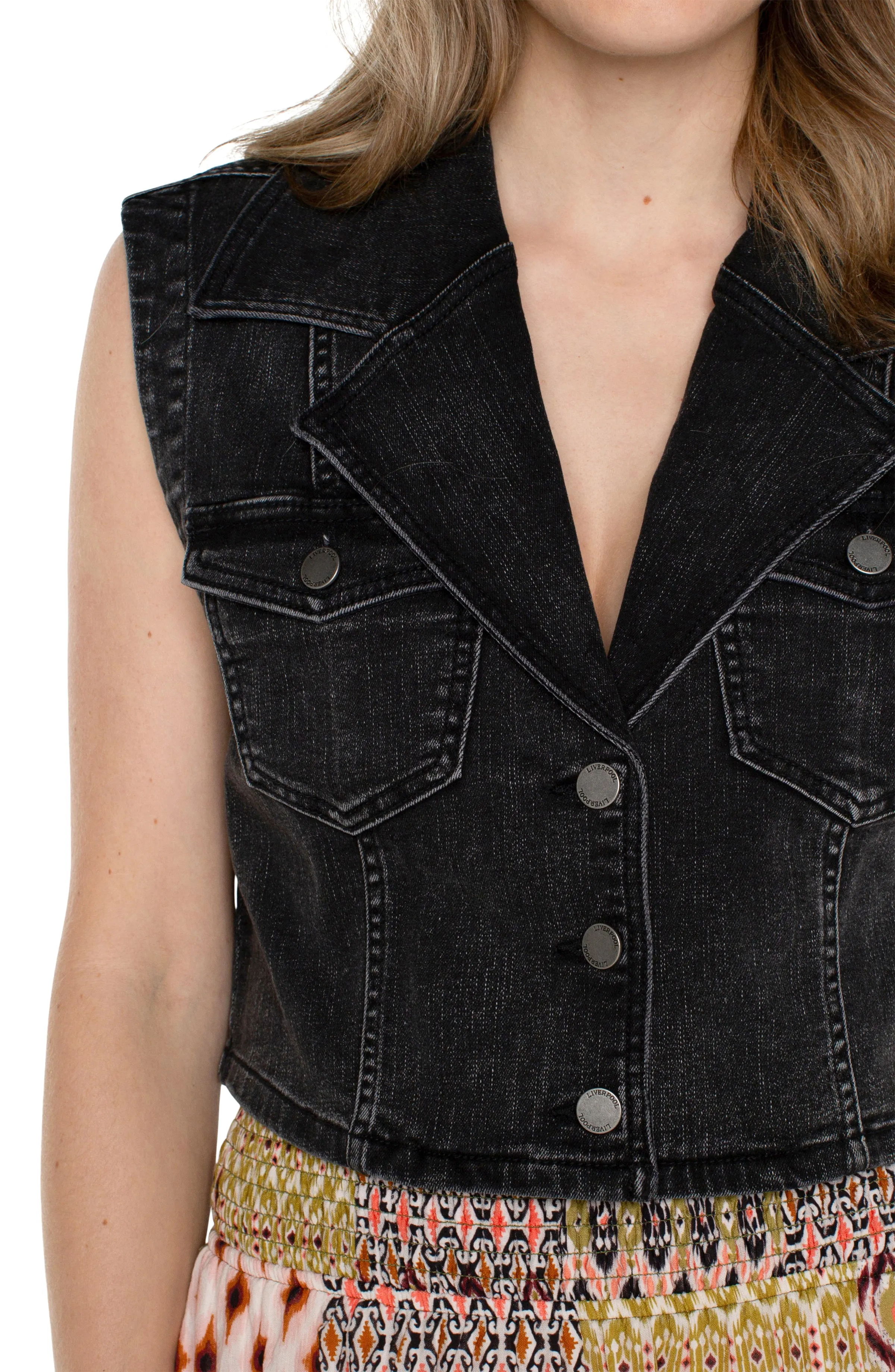 ECO NOTCH COLLAR CROP VEST