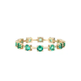 Emerald Tennis Eternity Band