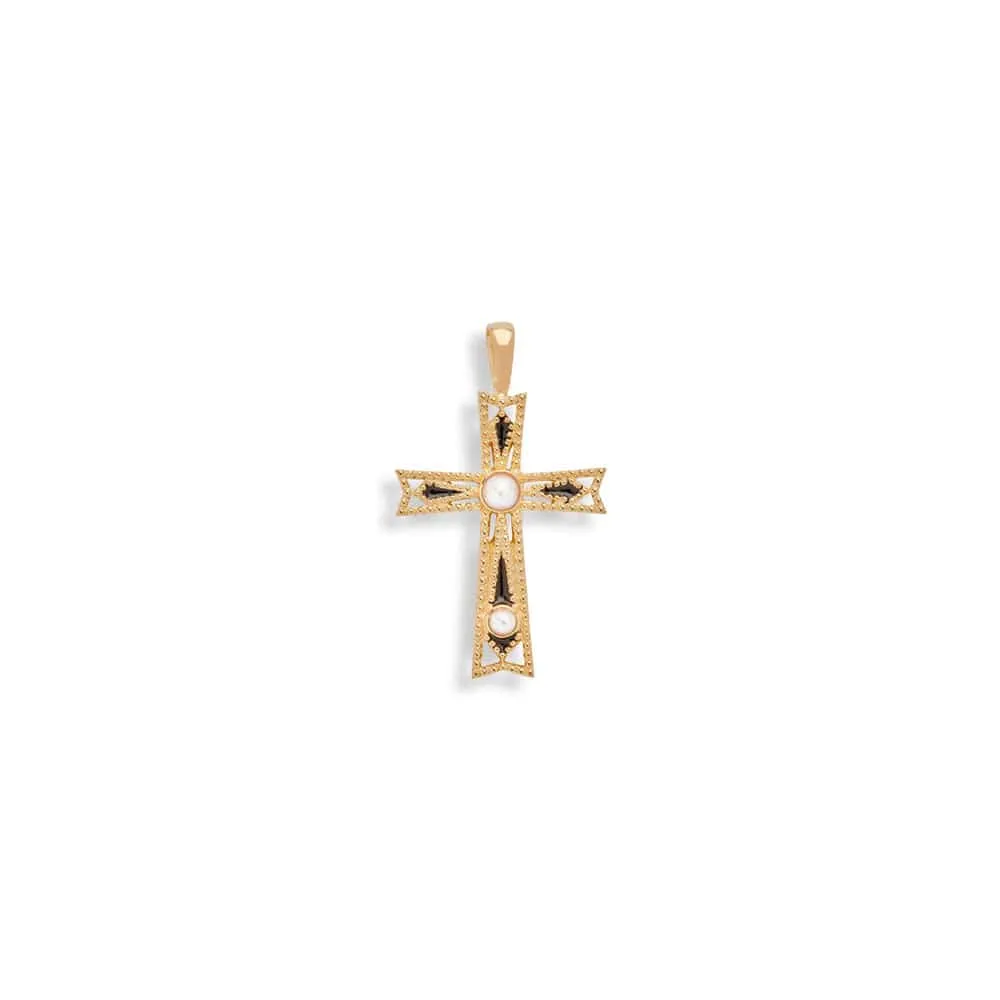 Enamel Cross Amulet