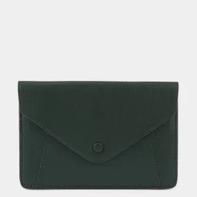 Envelope Passport Holder in Forest Green Capra