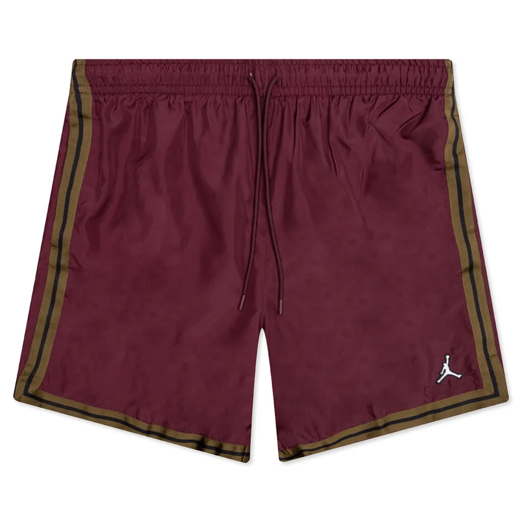 Essentails Woven Shorts - Cherrywood Red/White