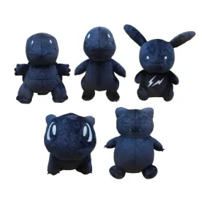 Exclusive Black Pokemon Plush Set with Pikachu & Friends