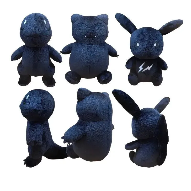 Exclusive Black Pokemon Plush Set with Pikachu & Friends