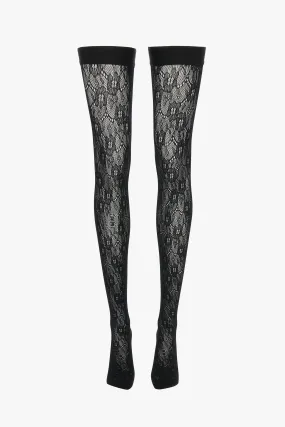 Exclusive VB Monogram Lace Hold-Ups In Black