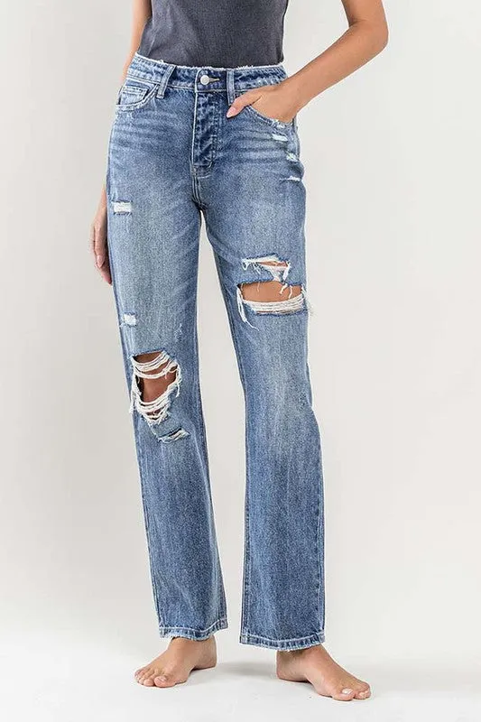 Explore More Collection - 90'S Vintage Slim Straight Jean