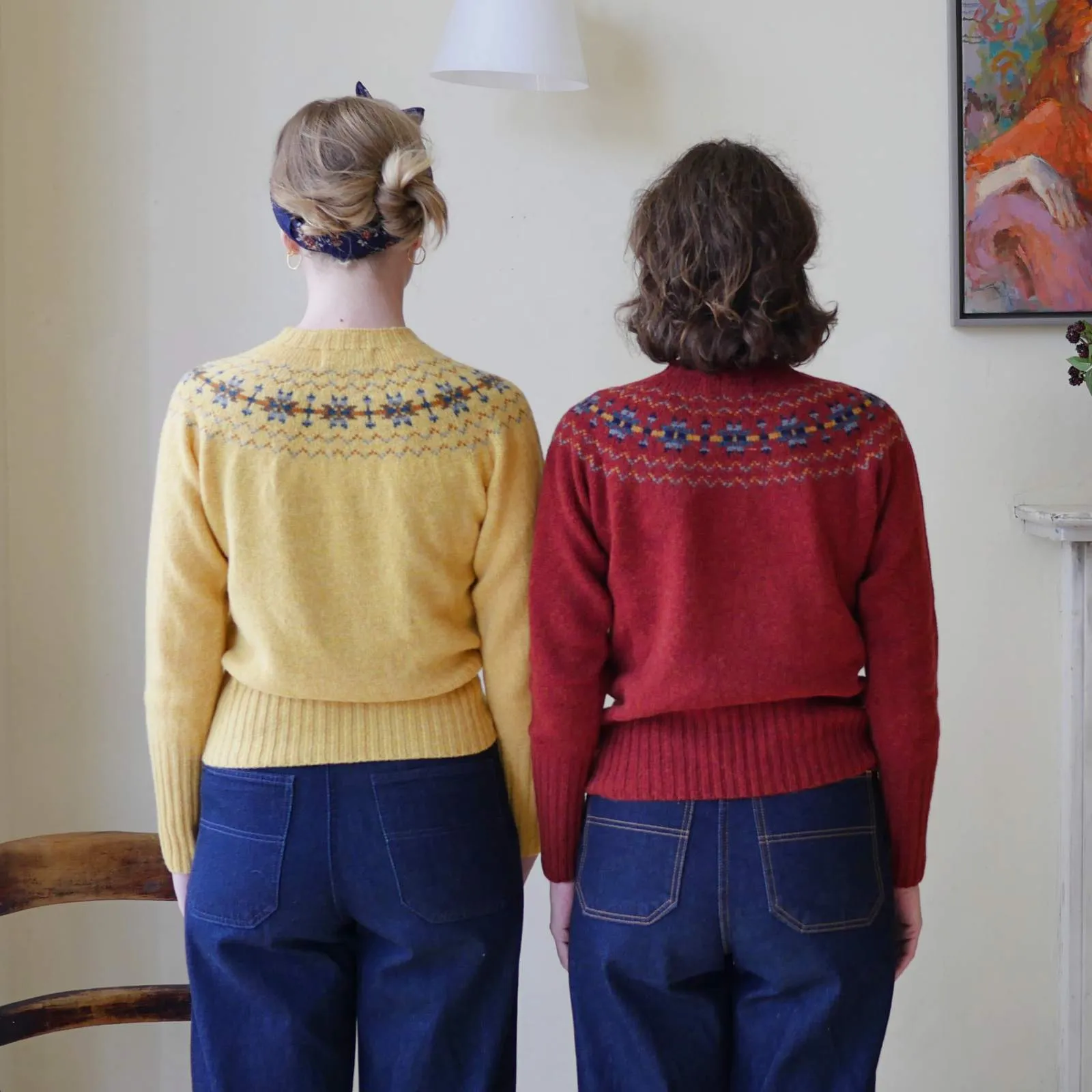 Fair Isle Crew Neck Jumper - Autumn Berry