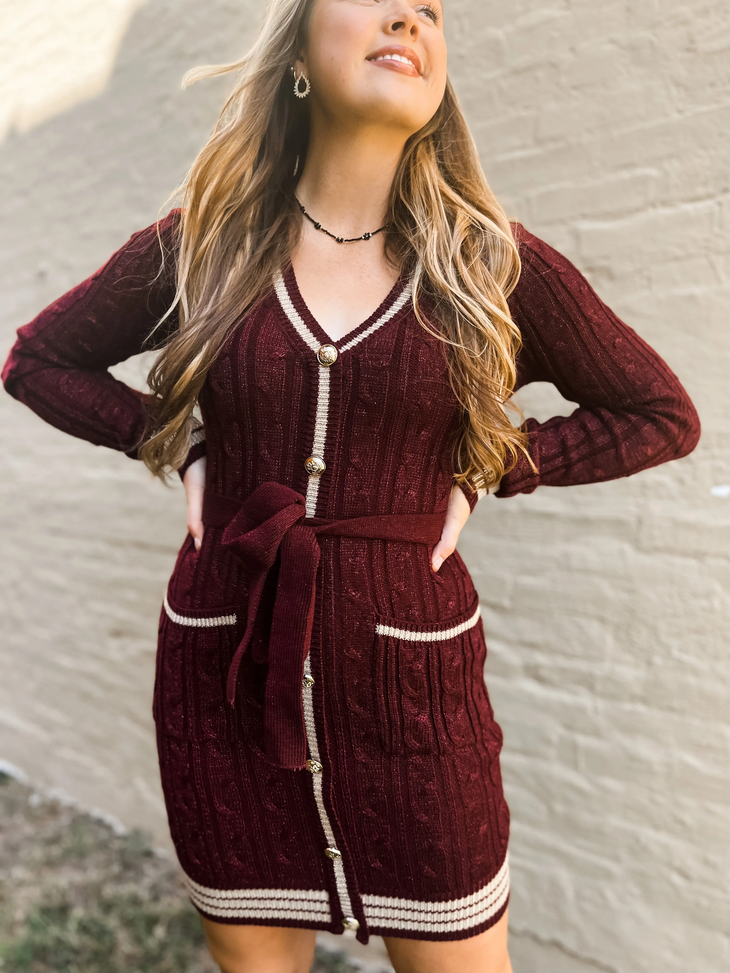 Feeling Festive Mini Sweater Dress