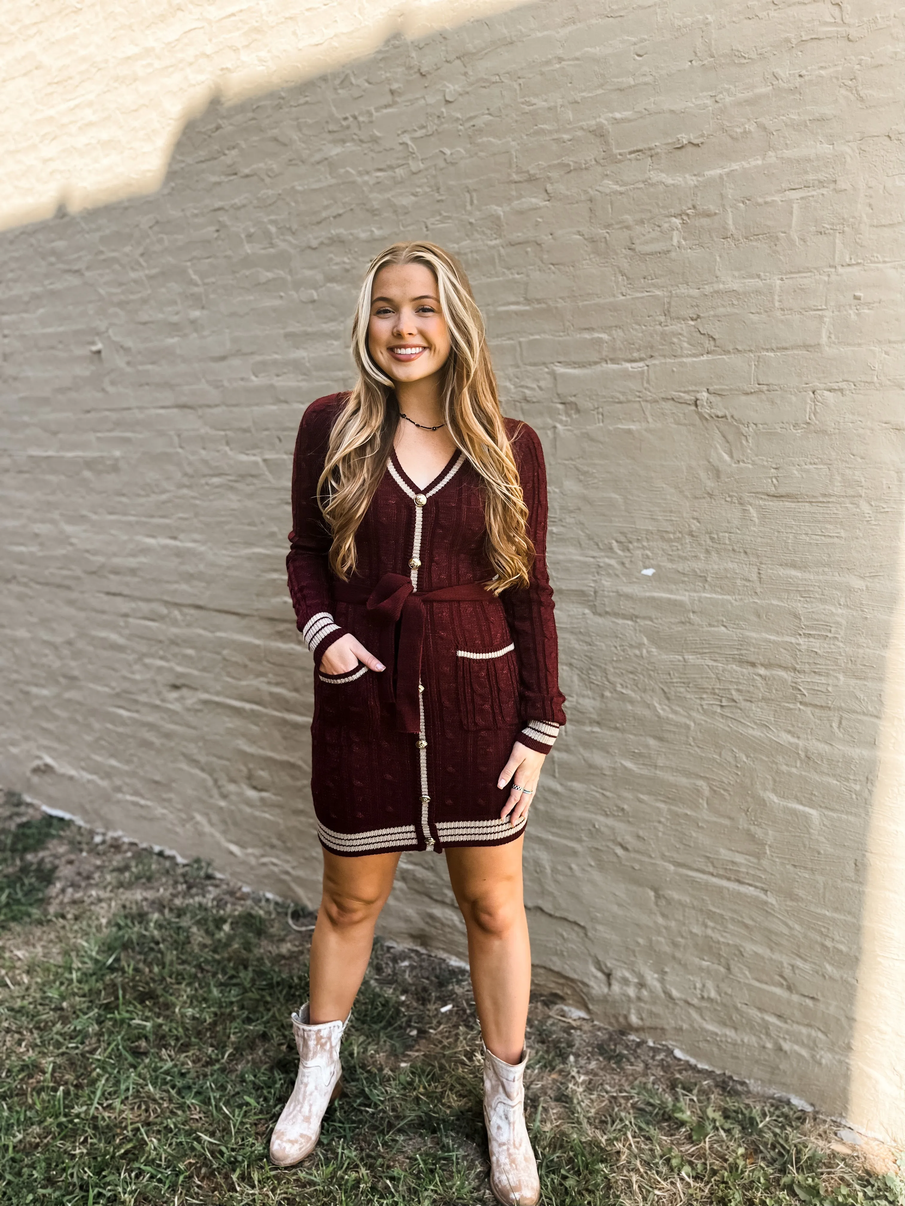 Feeling Festive Mini Sweater Dress