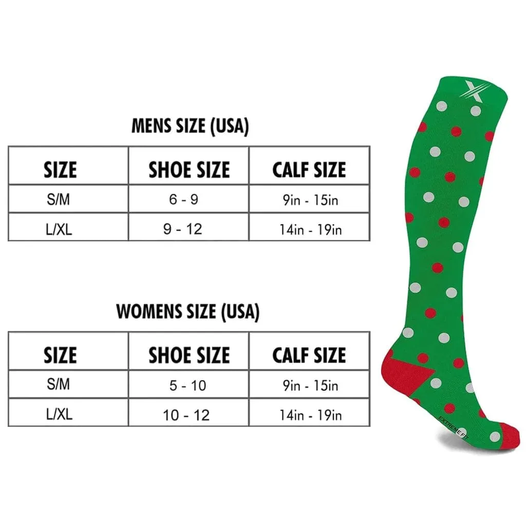 Festive Polkadots Compression Socks (3-Pairs)