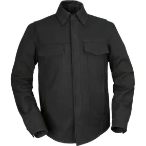 First Mfg Mens Mercer Black Raw Canvas Shirt