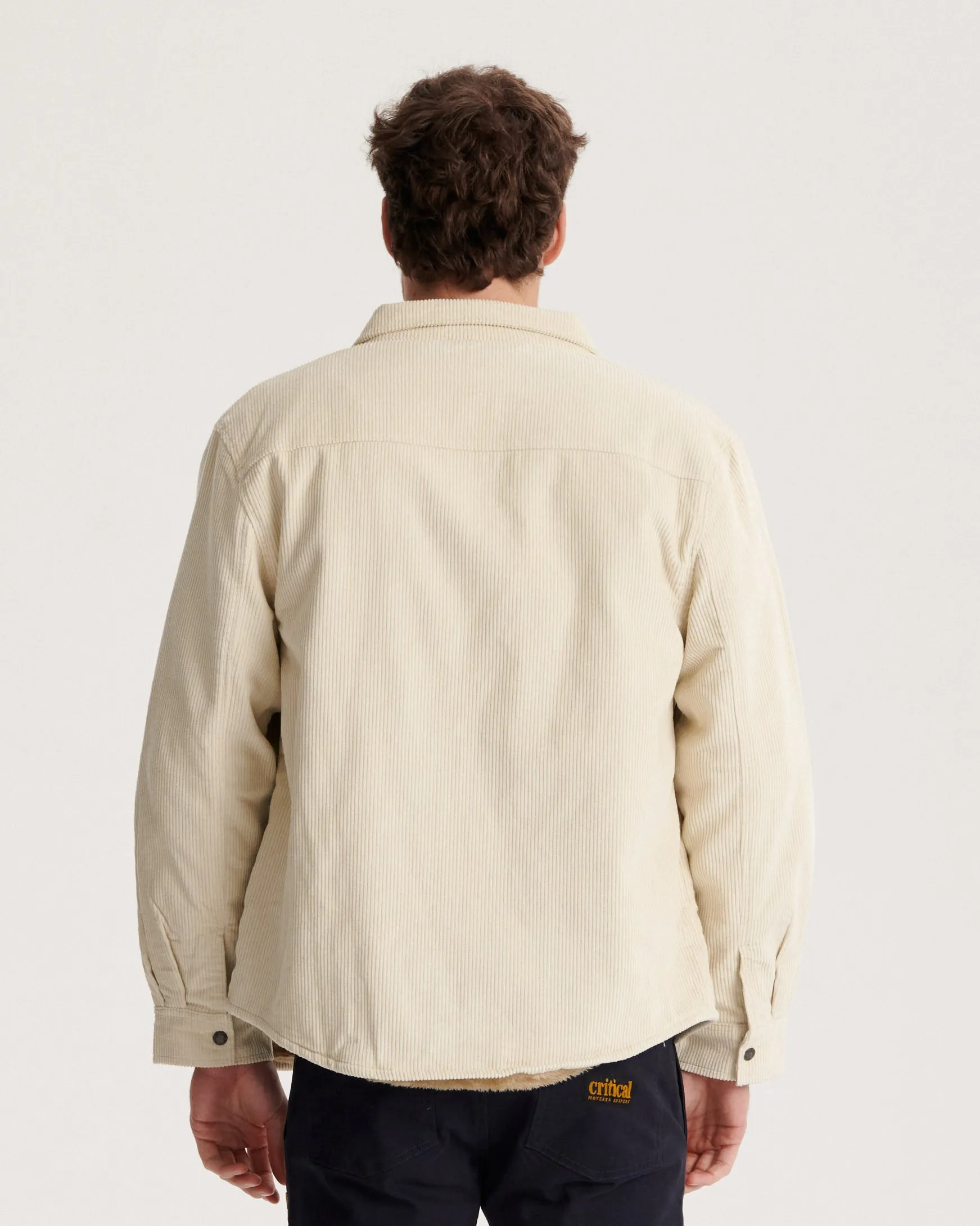 First Point Sherpa Lined Overshirt - Ecru