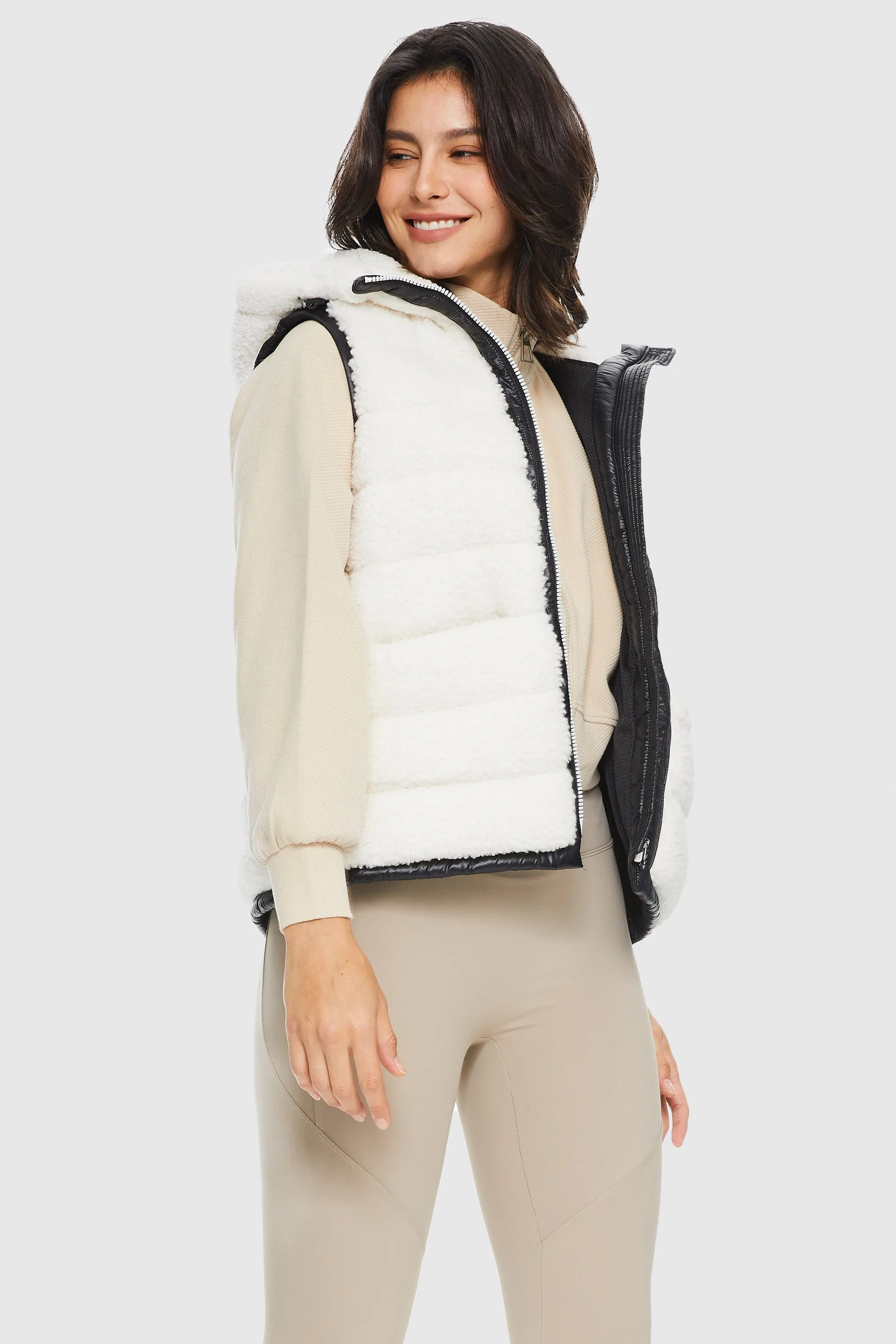 Fleece Fuzzy Casual Fleece Down Vest