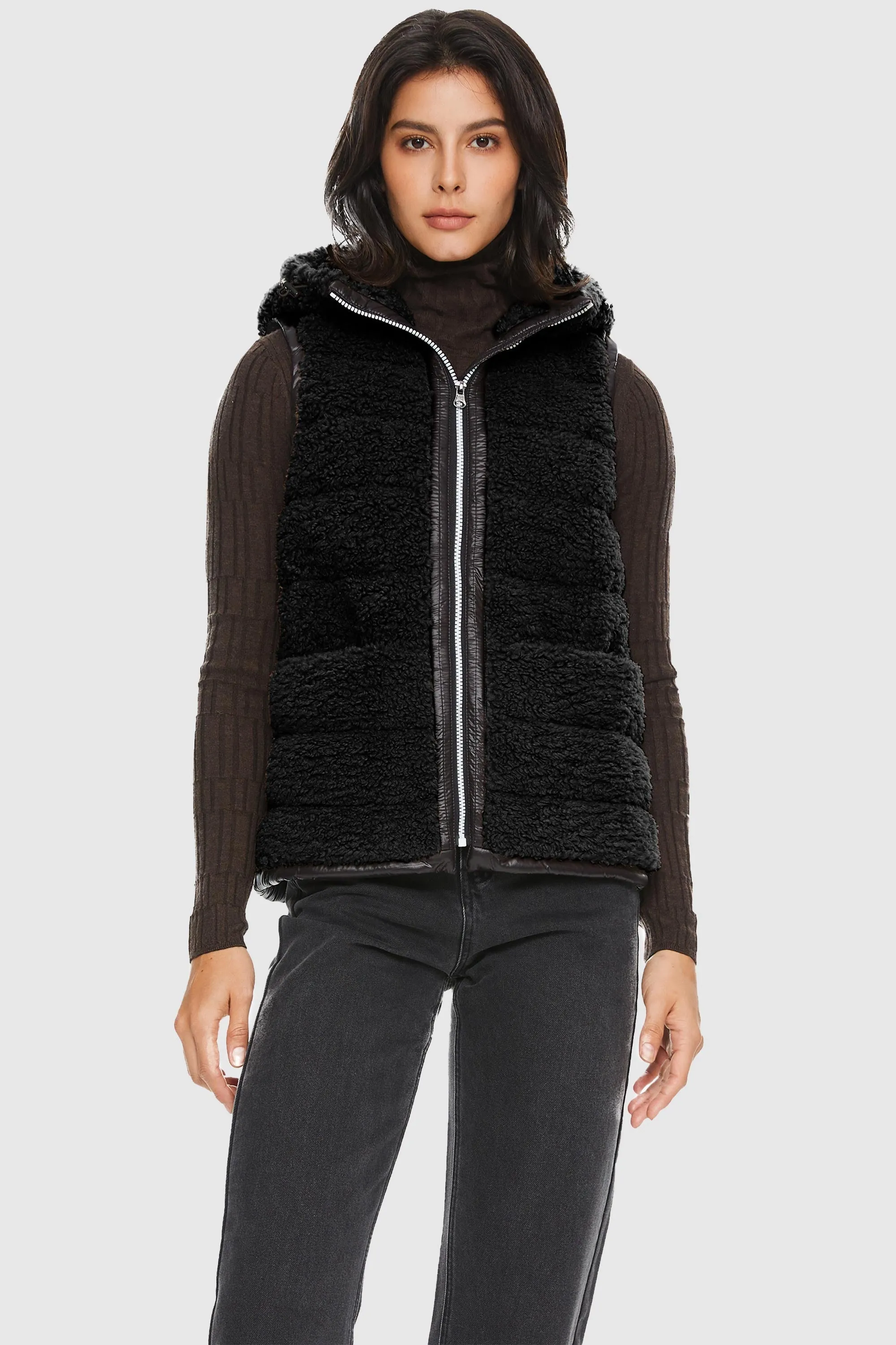 Fleece Fuzzy Casual Fleece Down Vest