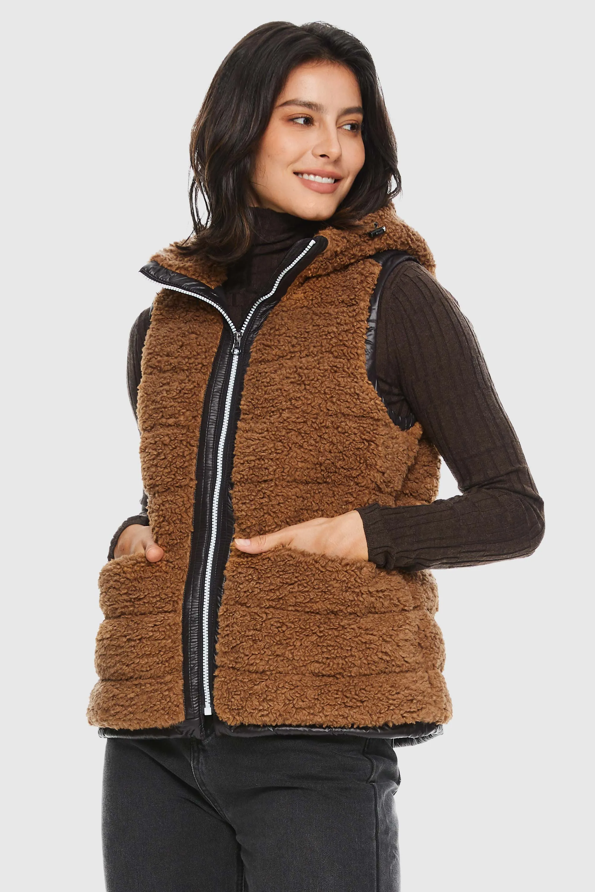 Fleece Fuzzy Casual Fleece Down Vest