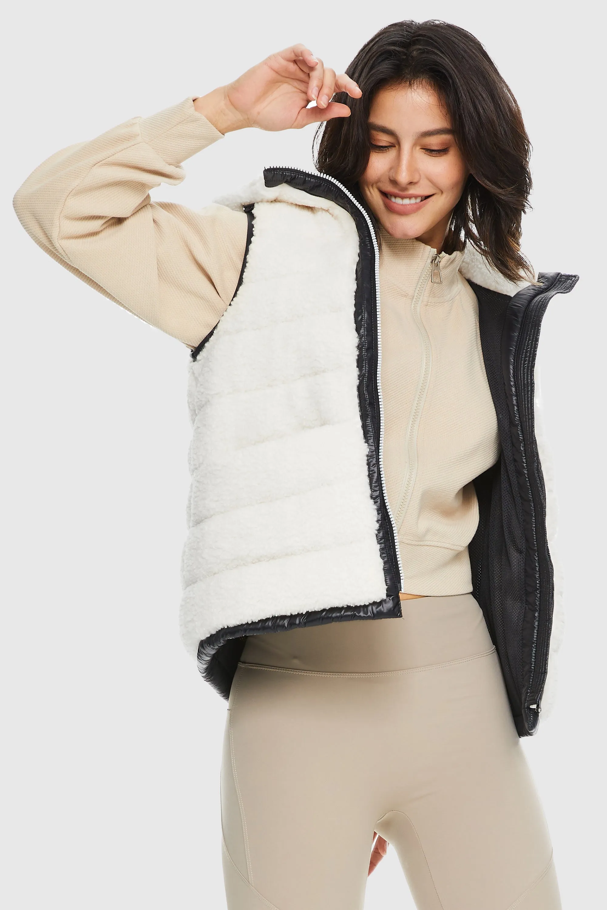 Fleece Fuzzy Casual Fleece Down Vest