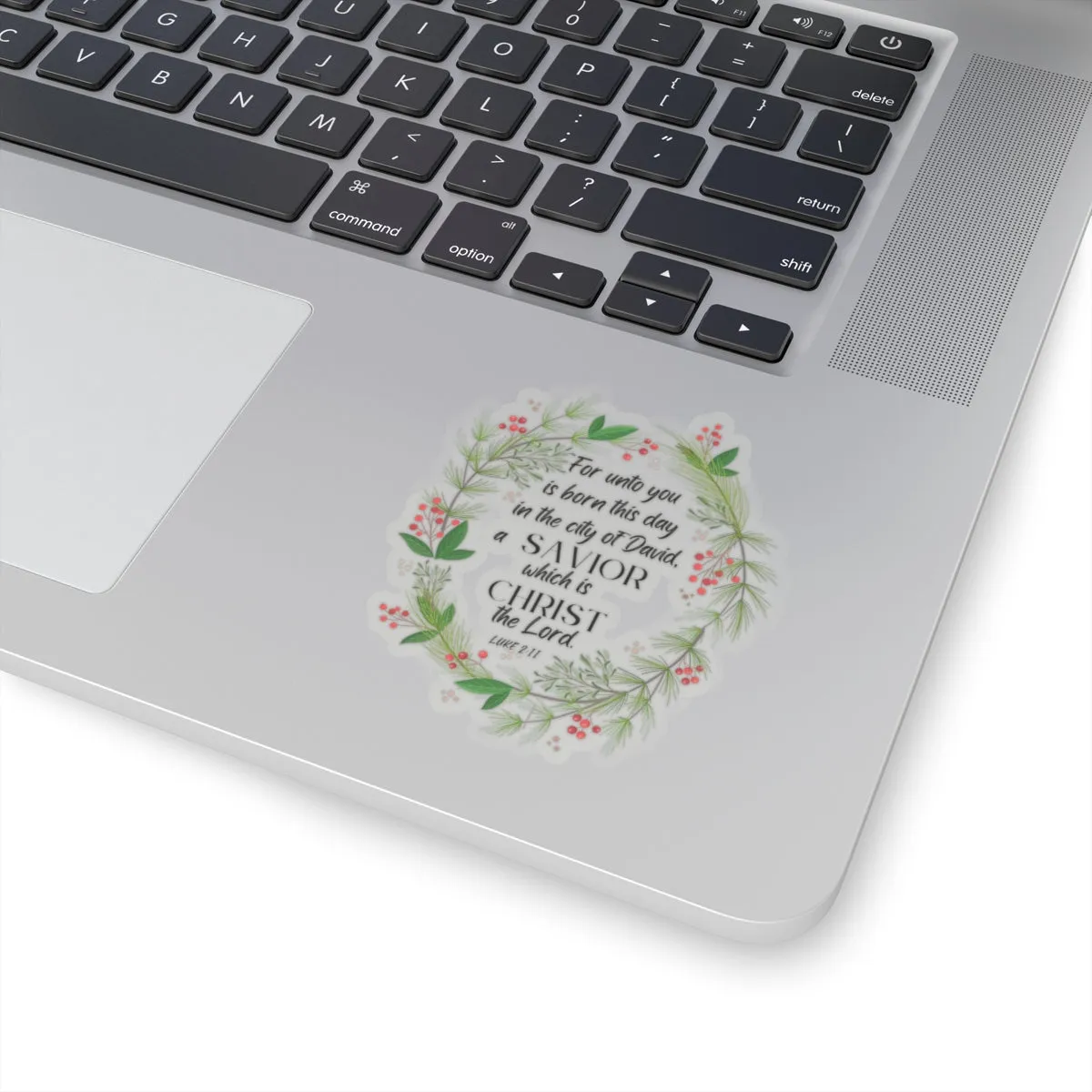 For unto us is born this day the Savior Christmas Kiss-Cut Stickers