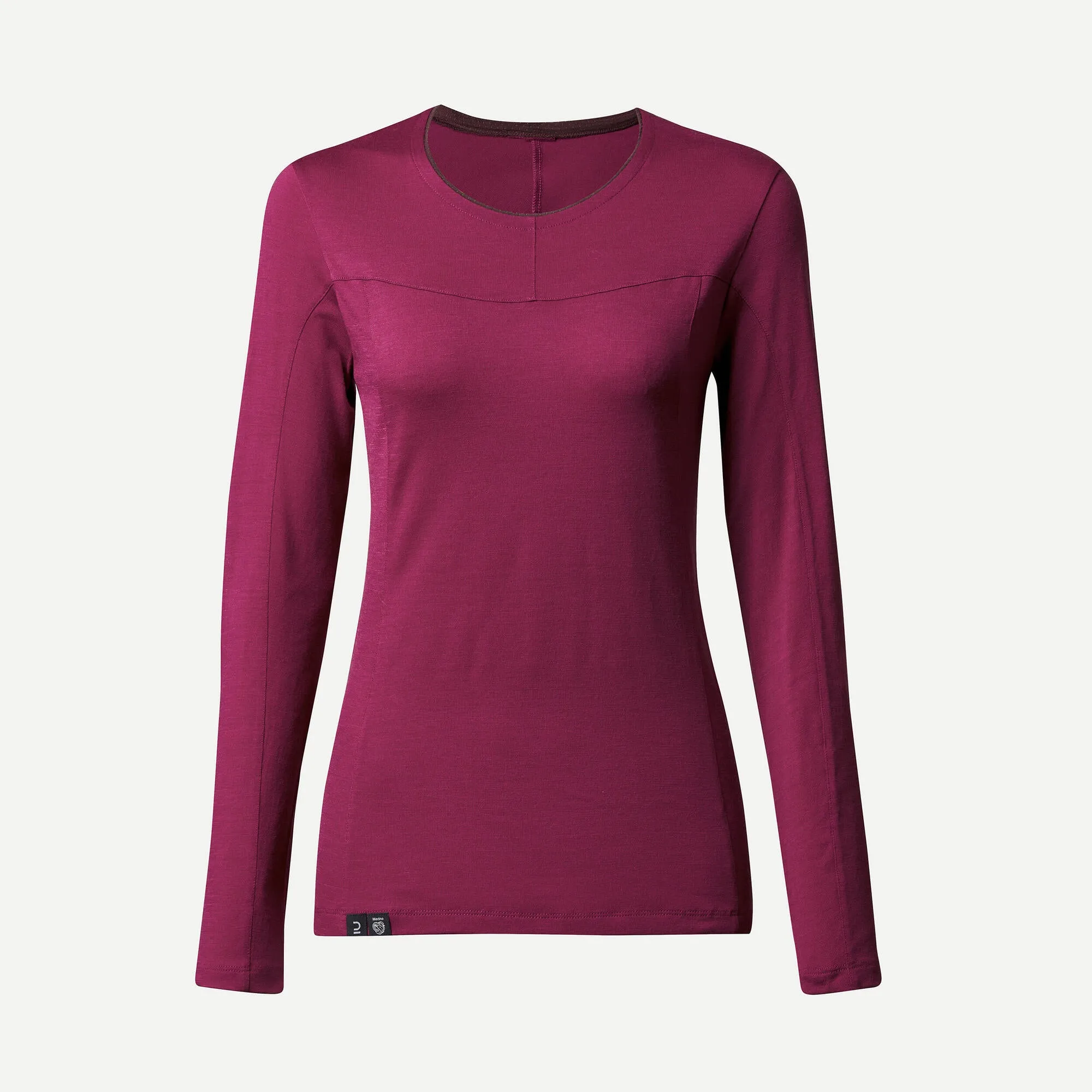 Forclaz Women's MT500 long sleeve merino wool t-shirt - BURGUNDY