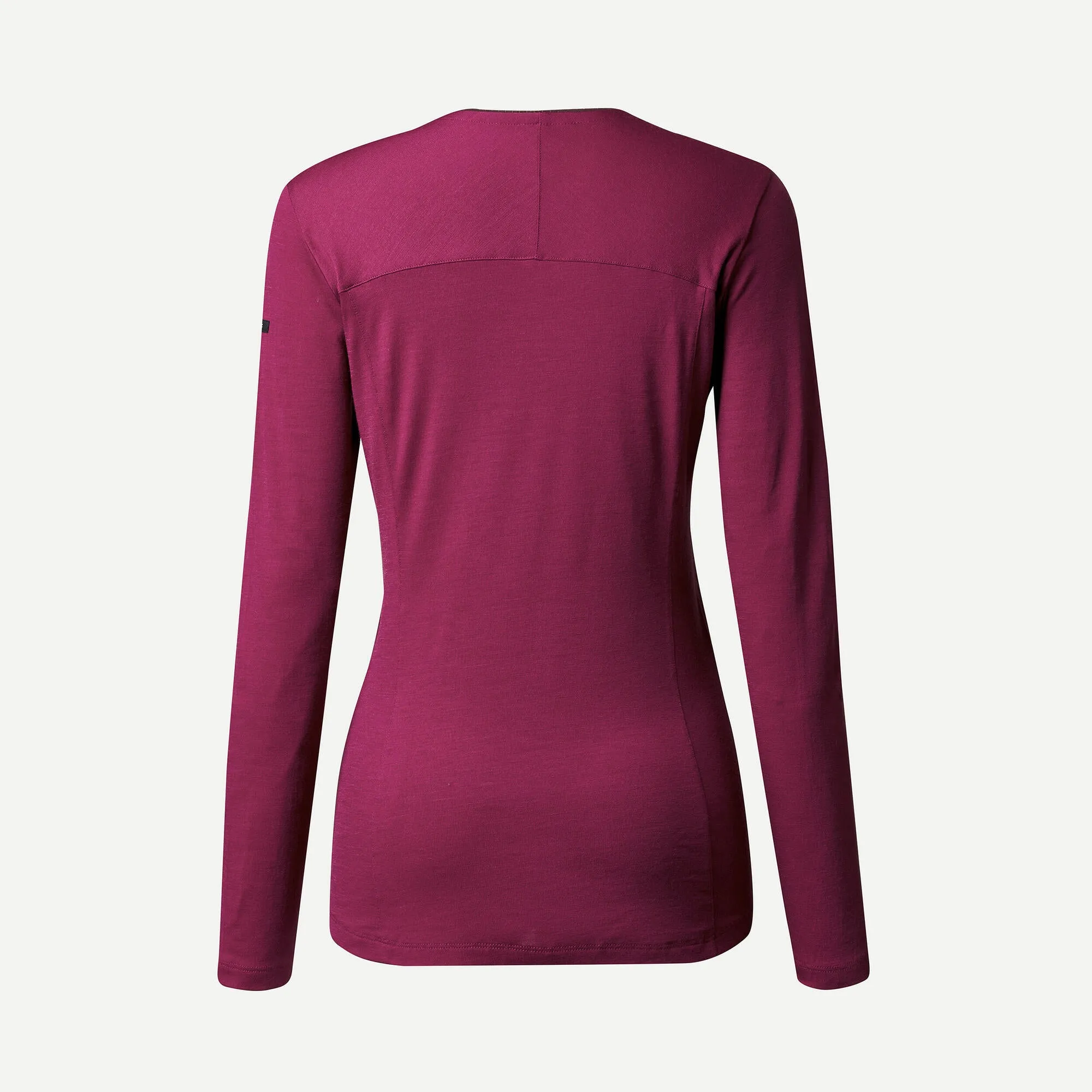 Forclaz Women's MT500 long sleeve merino wool t-shirt - BURGUNDY