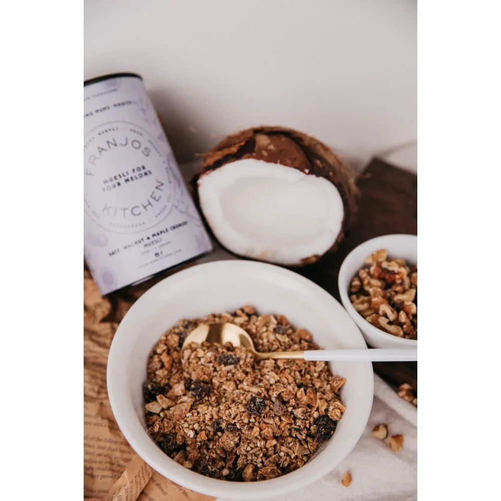 Franjos Kitchen Tanker Topper Lactation Crunchy Muesli -  Date, Walnut and Maple