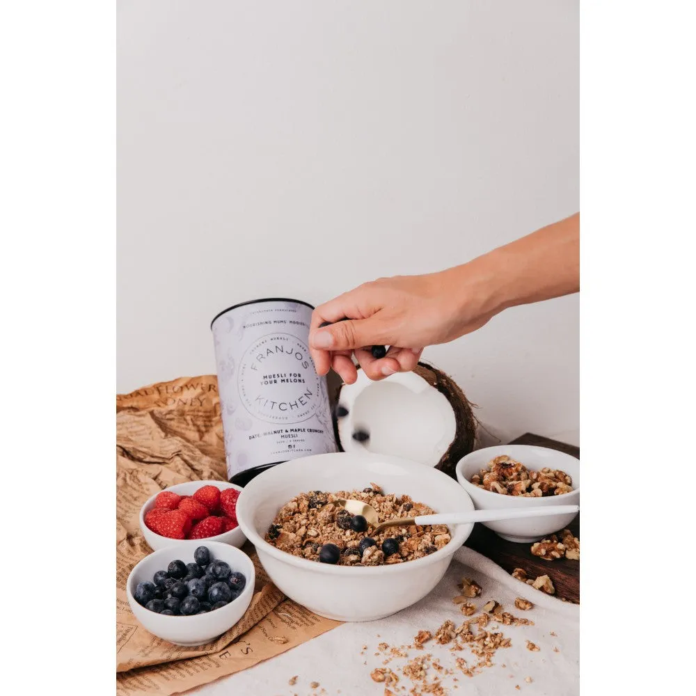 Franjos Kitchen Tanker Topper Lactation Crunchy Muesli -  Date, Walnut and Maple