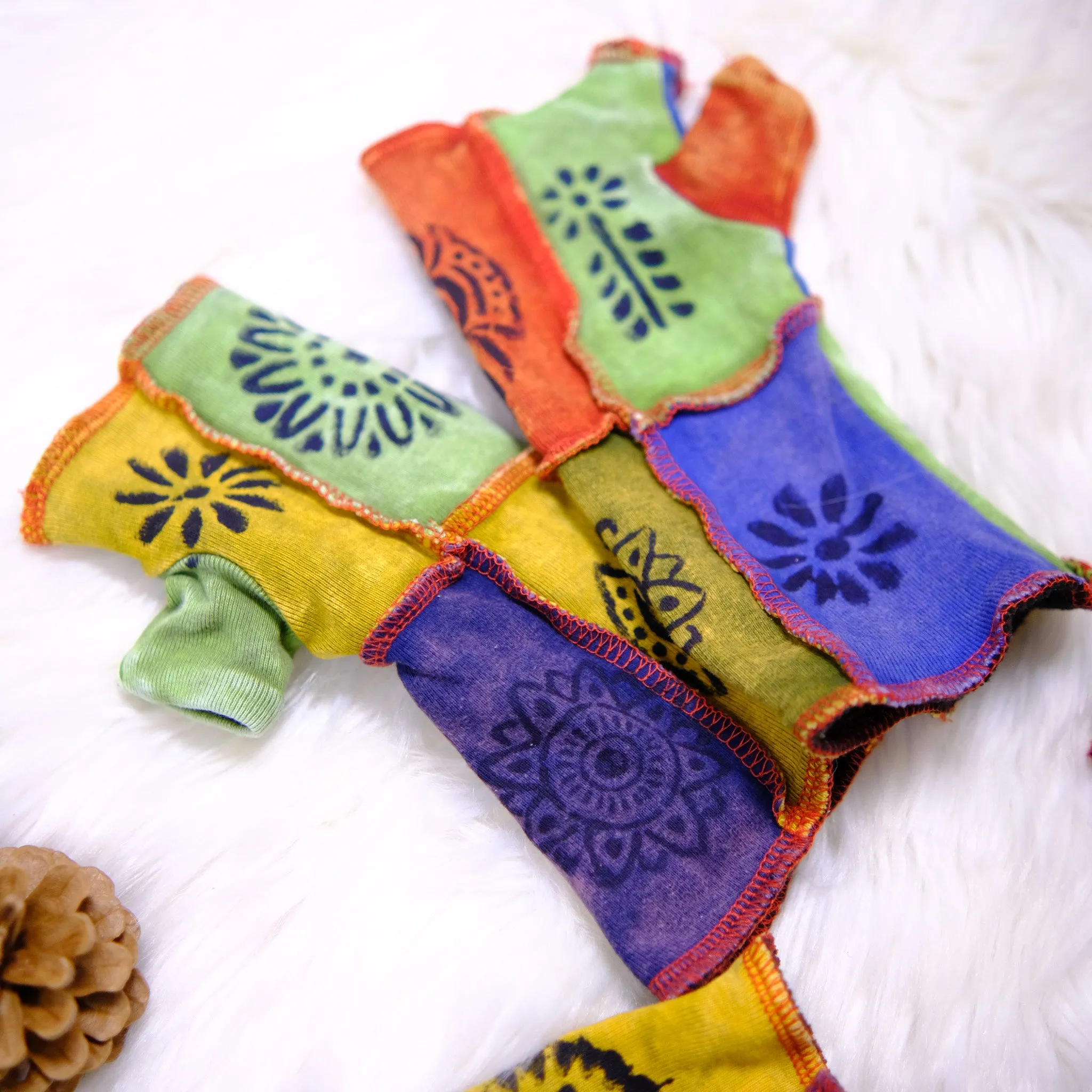 Funky Patchwork Fleece Lined Handwarmers