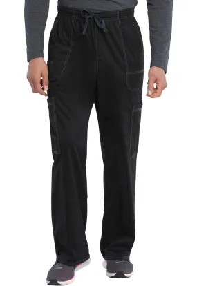 Gen Flex Men's (Contrast) Drawstring Cargo Scrub Pant Black Large 81003