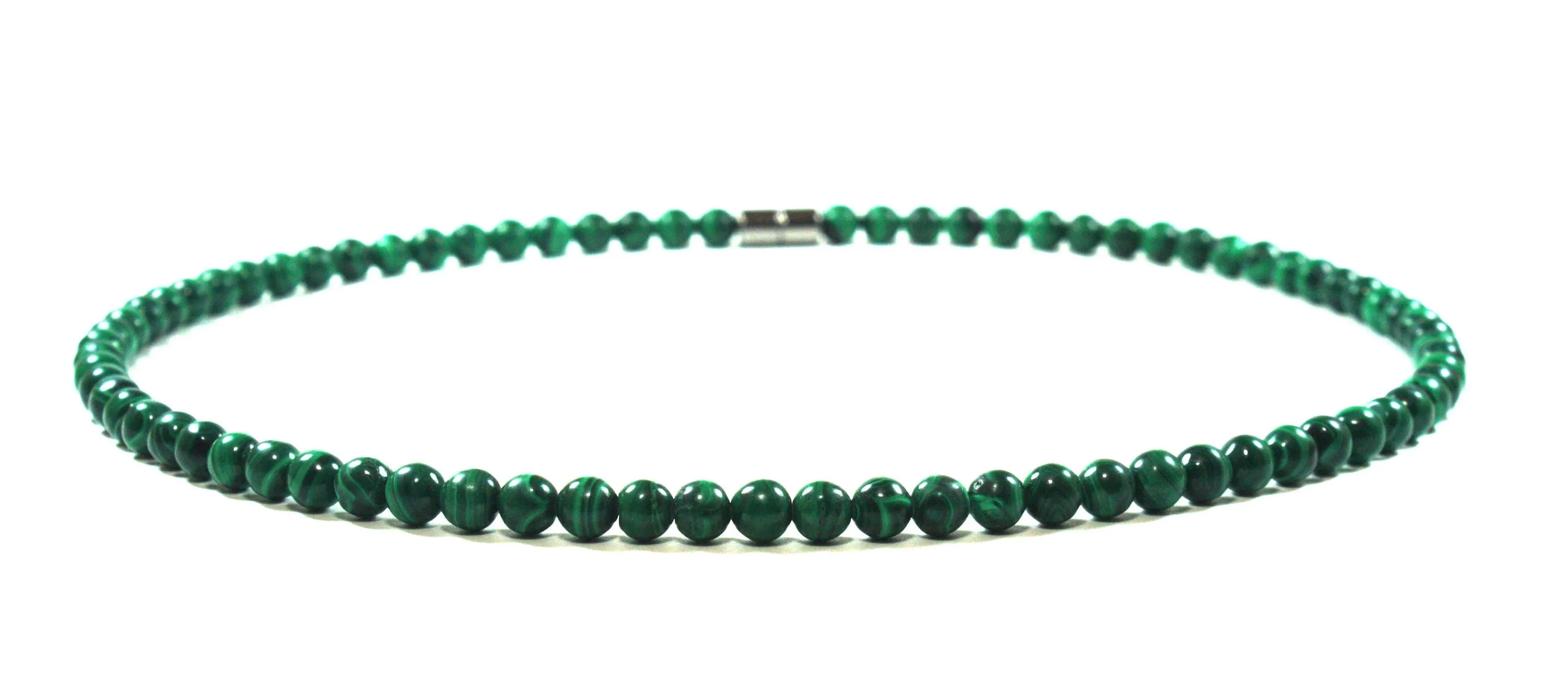 Genuine Malachite Crystal Necklace for Men/Women 6mm/8mm/10mm Bead Size Malachite Jewelry Handmade in USA