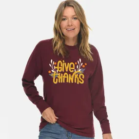 Give Thanks Unisex Long Sleeve T Shirt