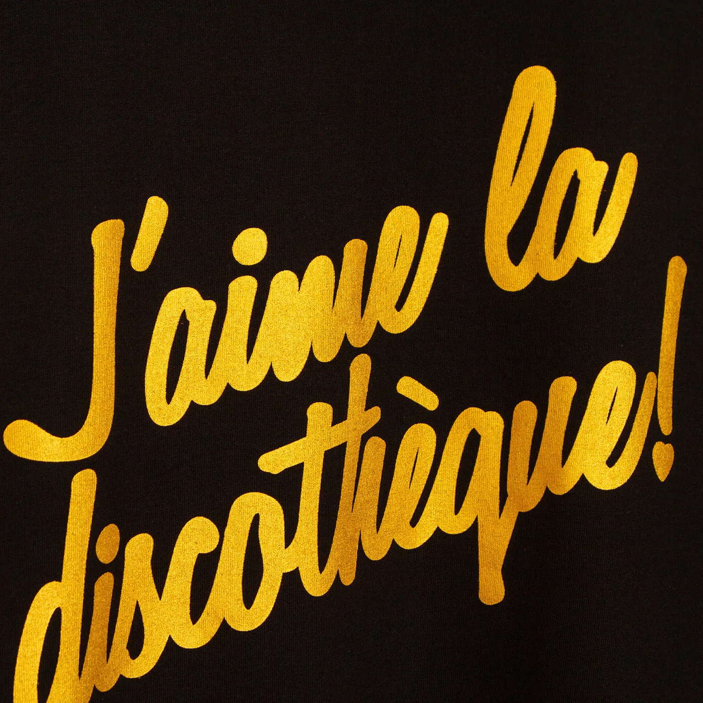 Gold J'aime Discotheque - Tshirt - Black