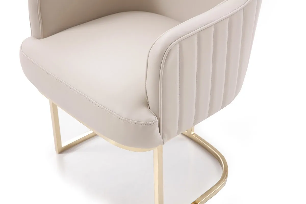 Gray Gold Modern Dining Chair